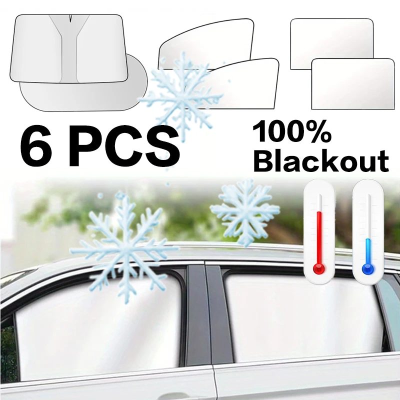100er Verdunkelungs-Sonnenschutz für die Windschutzscheibe, Auto-Sonnenschutz, Sonnenschutz-Abdeckungen, Sommer, magnetisches Seitenfenster, UV-Schutz vorne und hinten