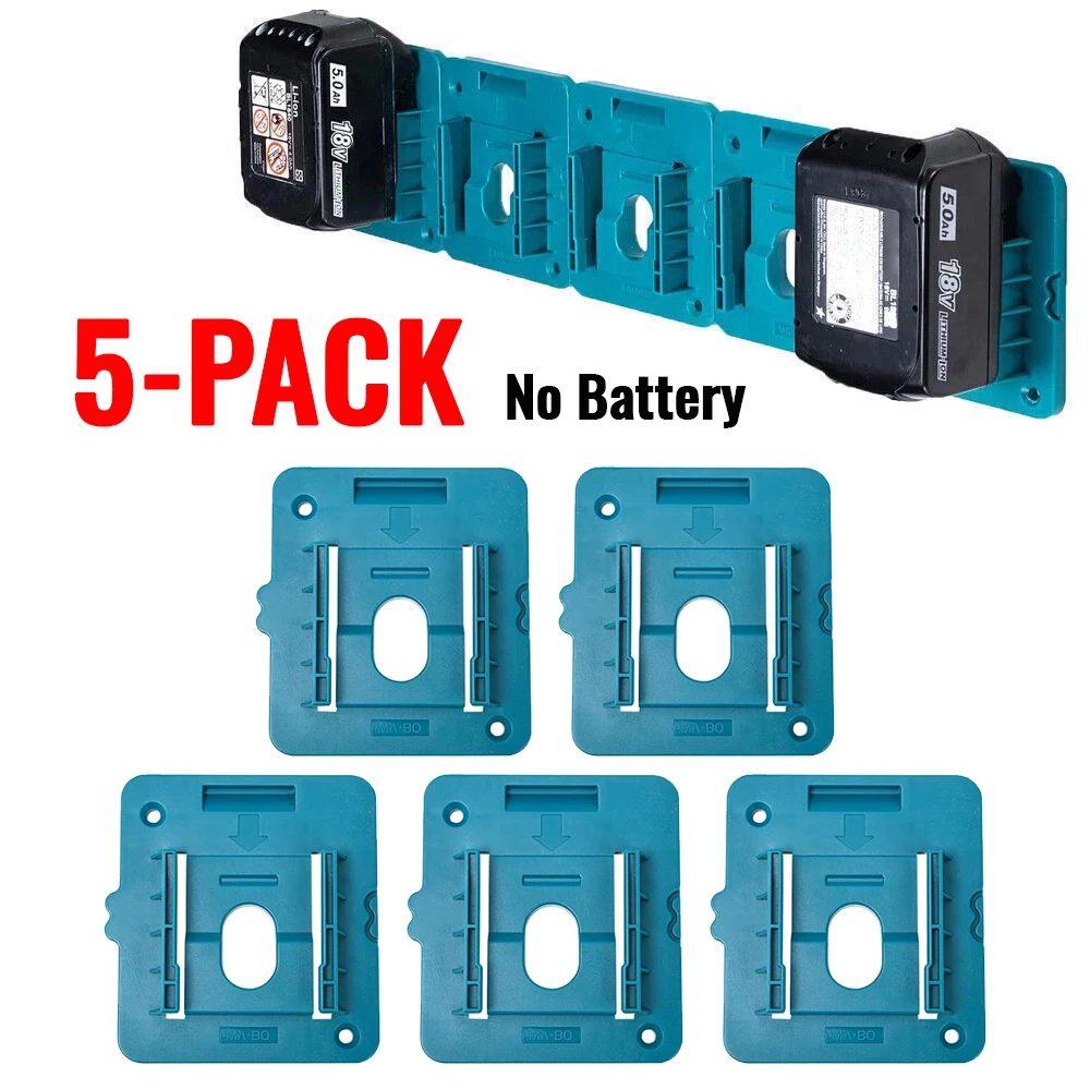 5PCS Batterie Halter für Makita 18V Li-Ion Batterie Werkzeuge Maschine Halter Lagerung Rack Wand Halterung für BL1860 BL1850 (keine Batterie)