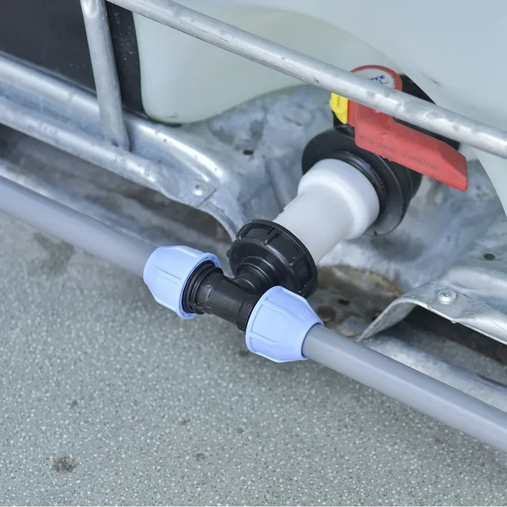 Verlängerungsanschluss für IBC-Tank, S60 IBC-Tank zu 20/25/32mm PE-Rohr-Adapter, Gartenbewässerung Schnellverbinder
