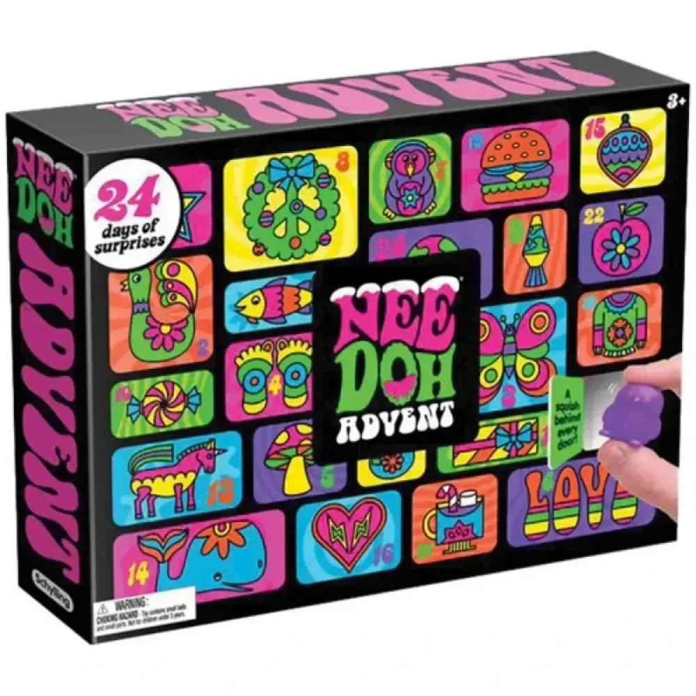 2026 NeeDoh Adventskalender Geschenk für Kinder 24 Tage 3D PVC Puppen Countdown Weihnachten 2026 Neujahr Überraschungsgeschenke
