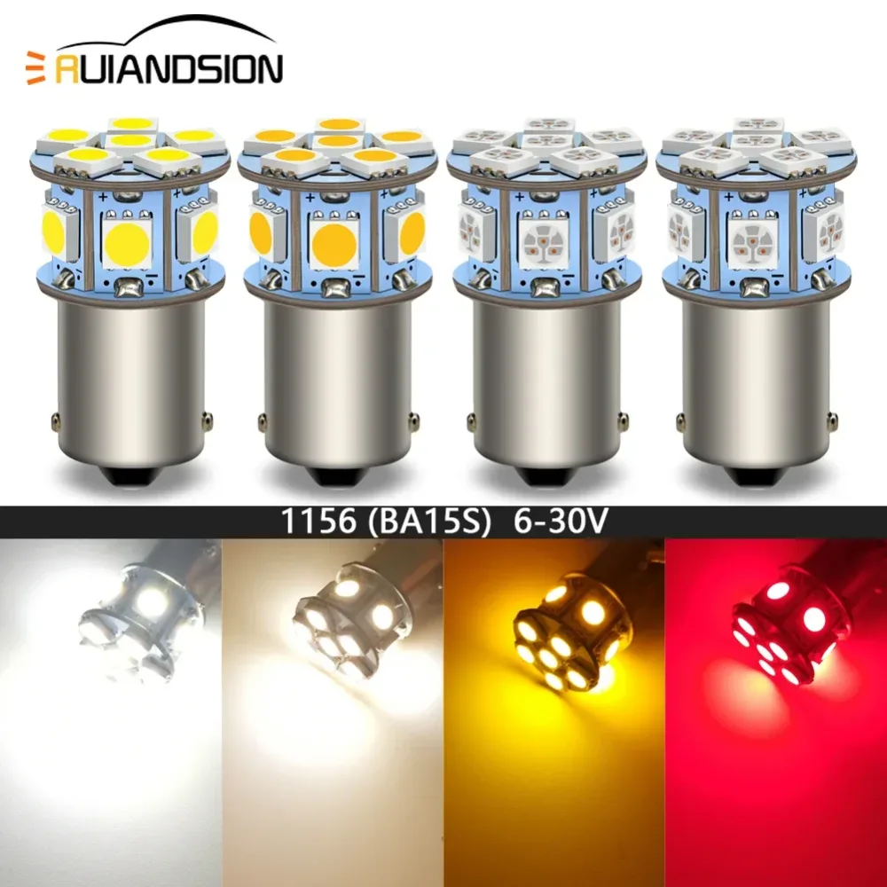 RUIANDSION 1156 BA15S PY21W P21W Auto-Blinkerlampe 6V 12V 24V S25 R5W BAU15S LED-Birne Auto-Blinker