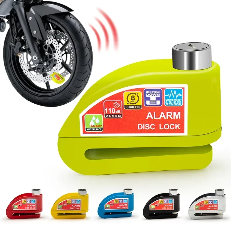 Motorrad Fahrrads chloss Alarm Sicherheits schutz Vorhänge schloss Scheibe Aluminium legierung Diebstahls icherung Seil Schloss Tasche Motorrad Accesso