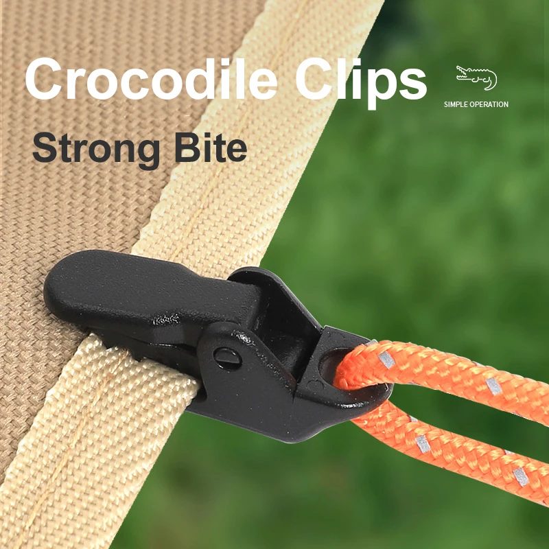 10/20/50 stücke Robuste Zelt Clips Outdoor Plane Clips Anti-wind Feste Camping Zelt Haken Krokodil Klemme Clip für Outdoor Camping