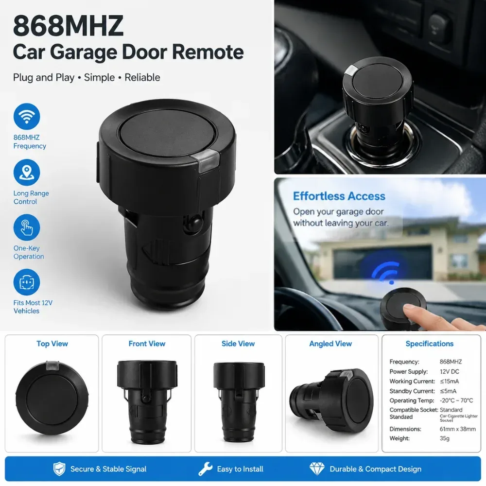 Für Hormann HSZ1 868 BS Handsender Auto Zigarette Leichter Klon HSE4 868 BS 868 MHZ BiSecur Garage Fernbedienung