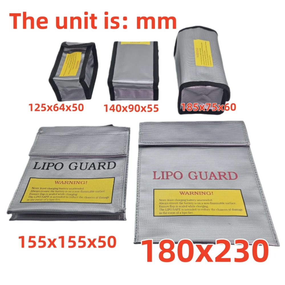 Sichere Tasche mit Lipo-Batterie, LiPo-Schutz, feuerfeste Tasche, explosionsgeschützte Tasche mit Lithium-Batterie, tragbare Akku