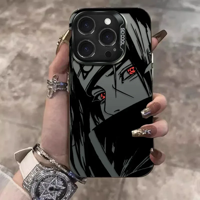 Anime N-Naruto Itachi Handyhülle für iPhone 17 17e 16e 16 15 14 13 12 11 mini Pro Max 8 7 Air Plus Sturzsichere Matte Rückseite