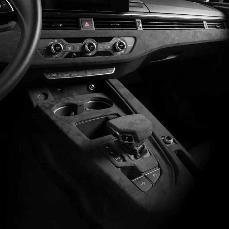 Für Audi A4L A4 B9 Avant Allroad A5 S4 S5 Alcantara Wildleder Innenräume Overlay Formteile Panels Schutzhülle Dekorative Shell