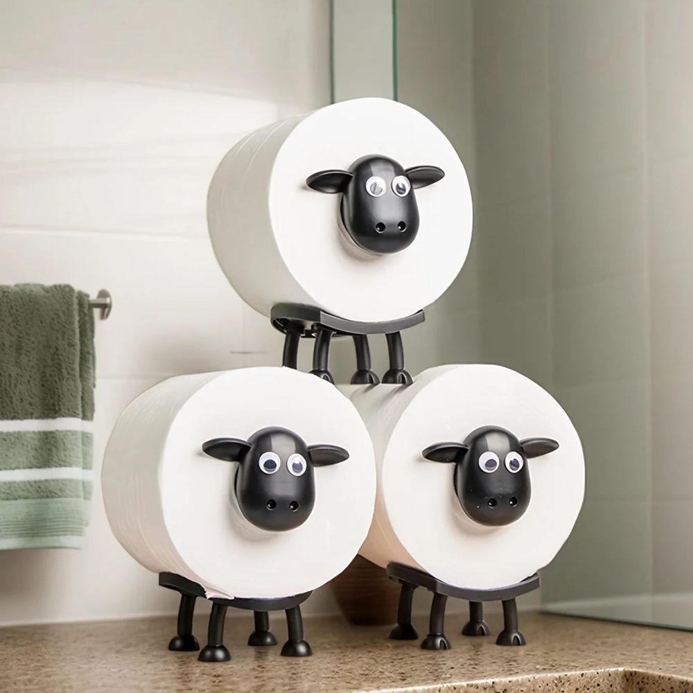 3/2/1 Satz Toilettenpapierhalter ? Rollhalter und Zubehör für das Badezimmer ? Unabhängiger Toilettenpapierhalter ? Black Sheep-Design