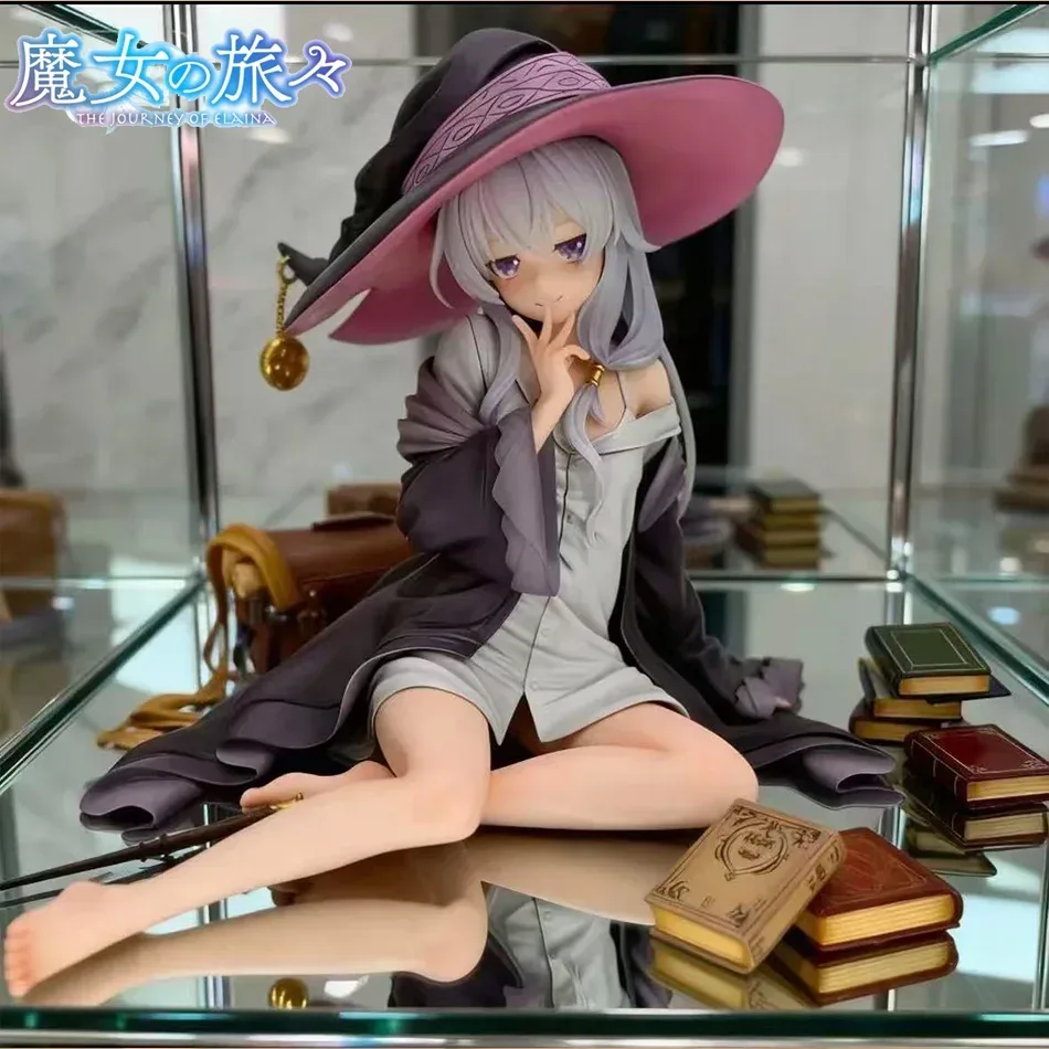 Elaina 19cm PVC-Hexe Anime-Figur - Fliegendes Action-Modell, Sammlerstück, Mädchenpuppe als Geschenk für Erwachsene