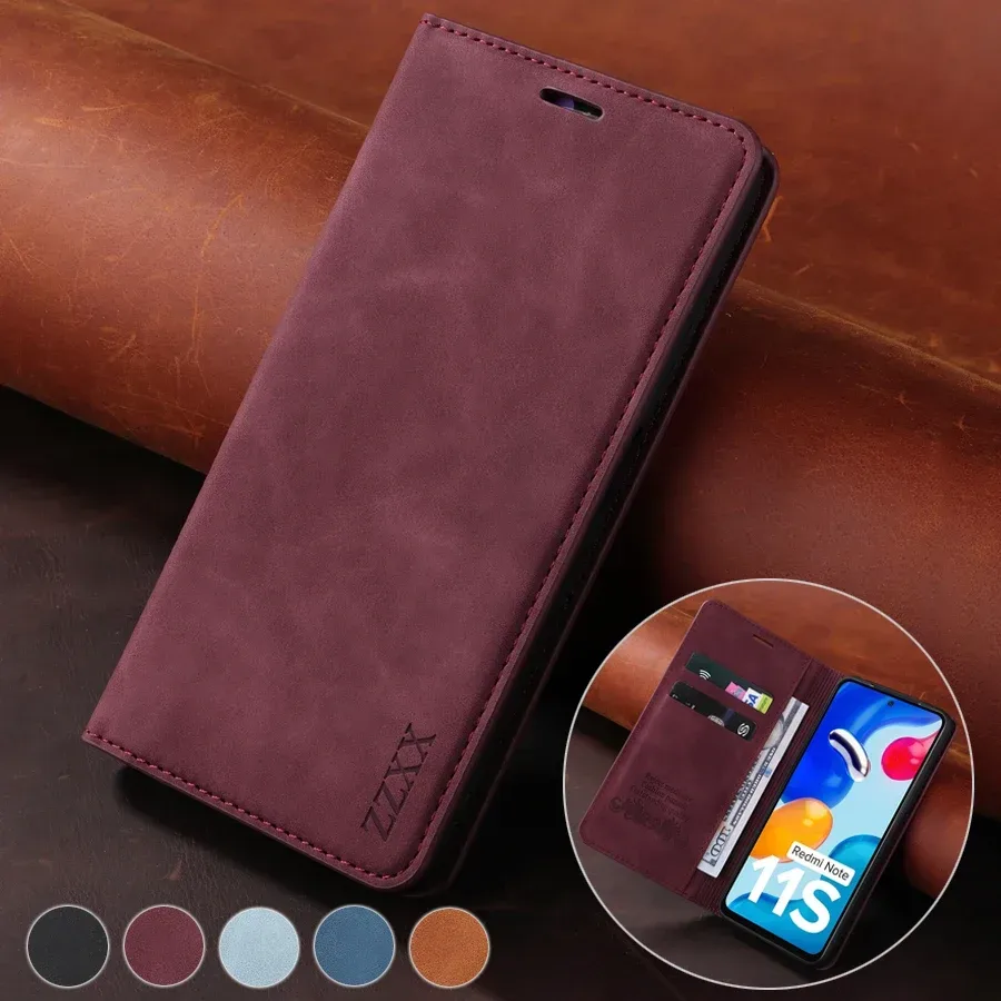 Flip Wallet Ledertasche für Xiaomi Redmi 10 10C 9 9A 9C 9T Note 11 11S 11 Pro 10 10S 9 8T 7 Pro Mi Poco F3 X3 NFC M4 Pro 11T
