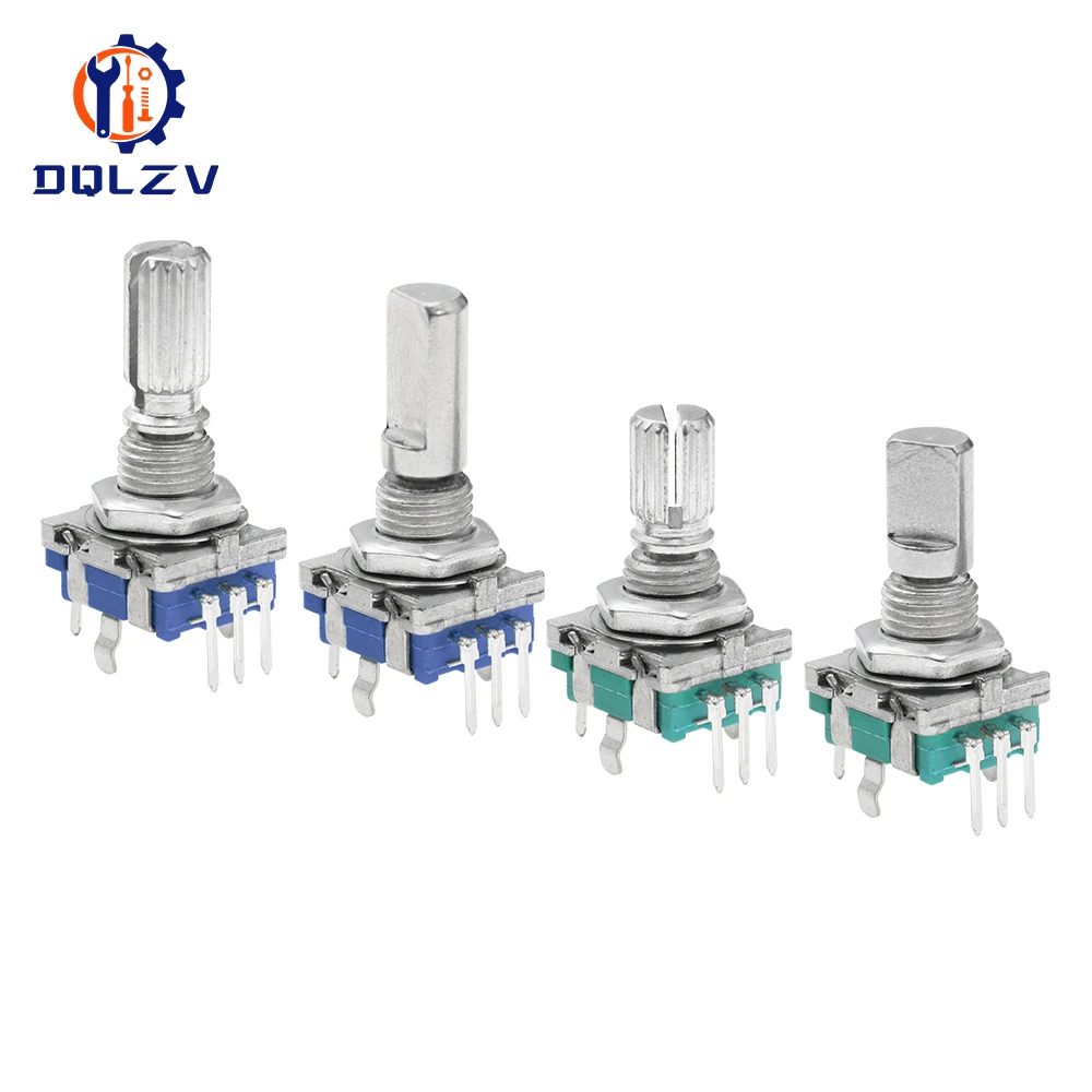 360-Grad-Drehgeber EC11 mit Druckknopf, 5-polig, 20 Positionen, 20 Impulscodeschaltergriff, 15/20 mm digitales Potentiometer