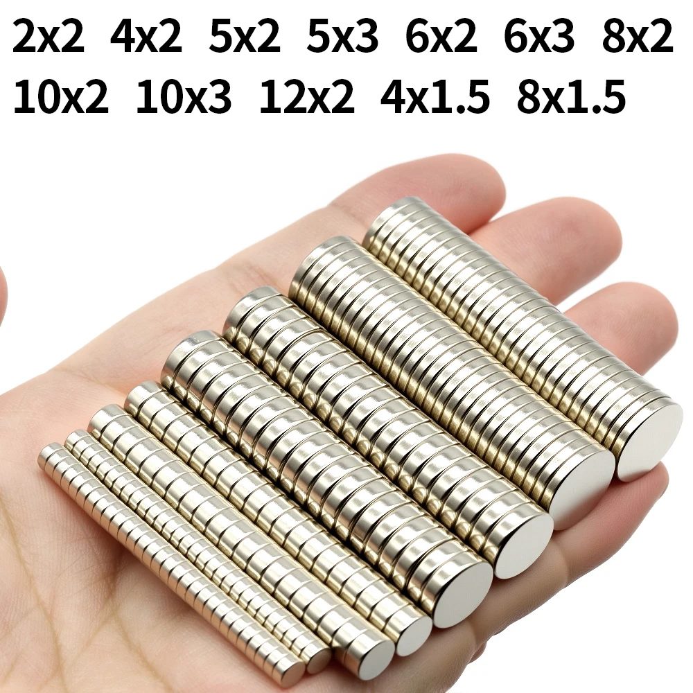 Superstarker Neodym-Magnet N35 NdfeB Permanentmagnet imanes Runde leistungsstarke Magnete Kühlschrankmagnet 2x2/6x2/6x3/10x3