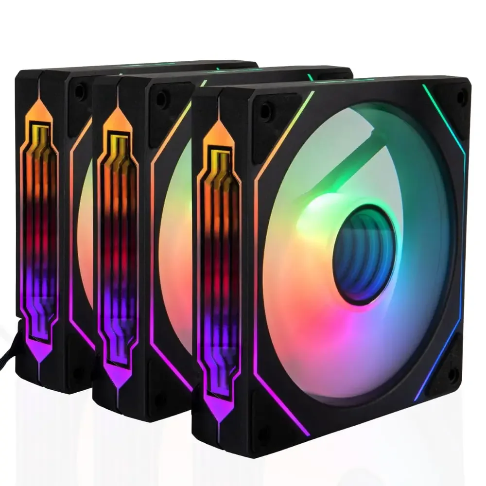 Computergehäuselüfter PRISM 4 PRO Mirror Cycle ARGB 120 mm 4Pin PWM PC Leiser Lüfter Geräuscharmer Gehäuselüfter
