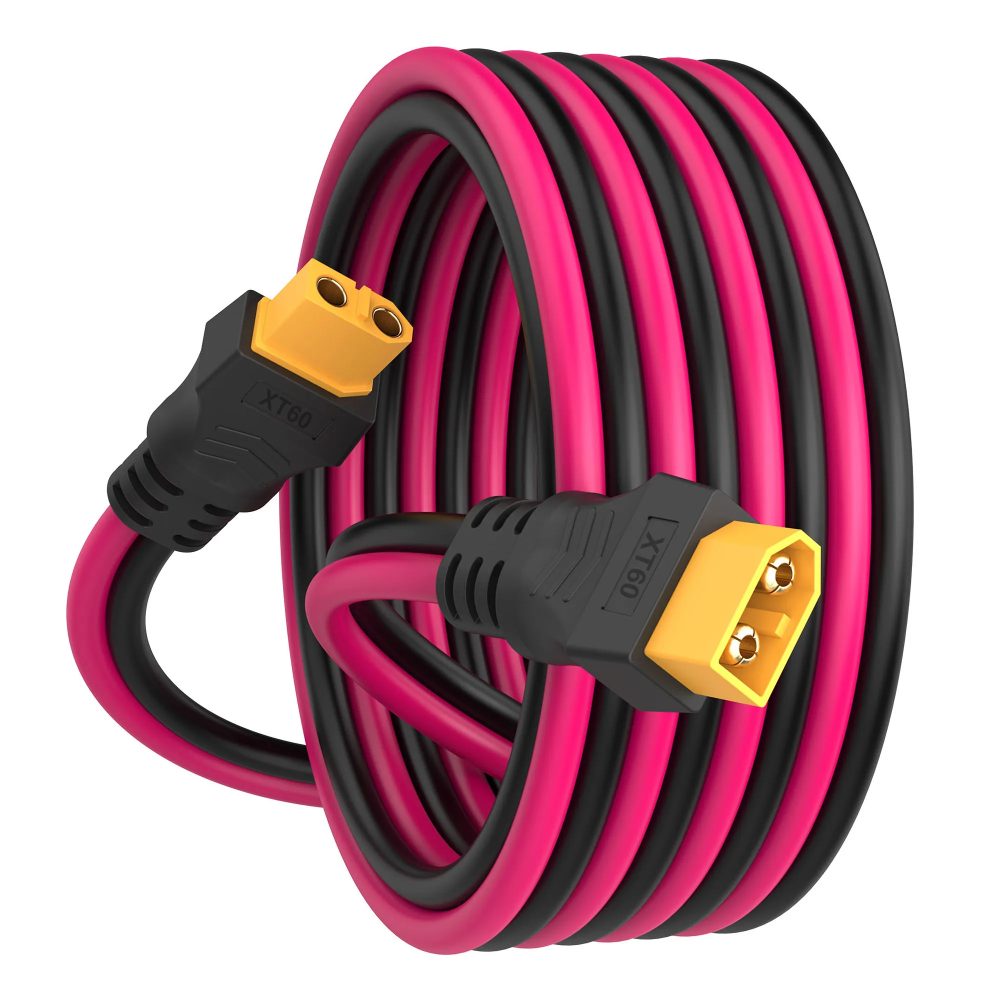 XT60-Verlängerungskabel 12AWG XT60 auf XT60-Kabel, mit Stecker auf Buchse, geeignet für Solarpanel-Fernbedienungsbatterie