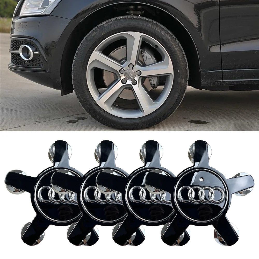 4er-Set 135mm Auto-Styling Radnabenkappen Emblem 4F0601165N für QUTTRO Audi A1 A3 A4 A5 A6 A7 Q3 Q5 Q7 TT B5 B6 B7 8P 8V
