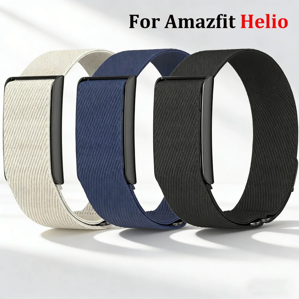 Armband für Amazfit Helio Fitness Tracker, atmungsaktives Sport-Nylon-Armband, Ersatzarmband, Correa Amazfit Helio Strap