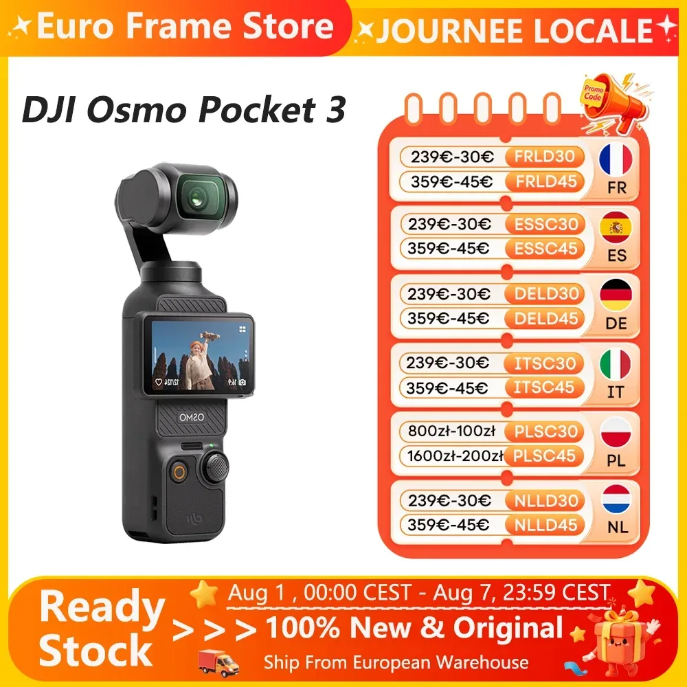 DJI Osmo Pocket 3, 1-Zoll-Hochleistungssensor, 4K/120fps, 2-Zoll-drehbarer Touchscreen, original Osmo Pocket 3
