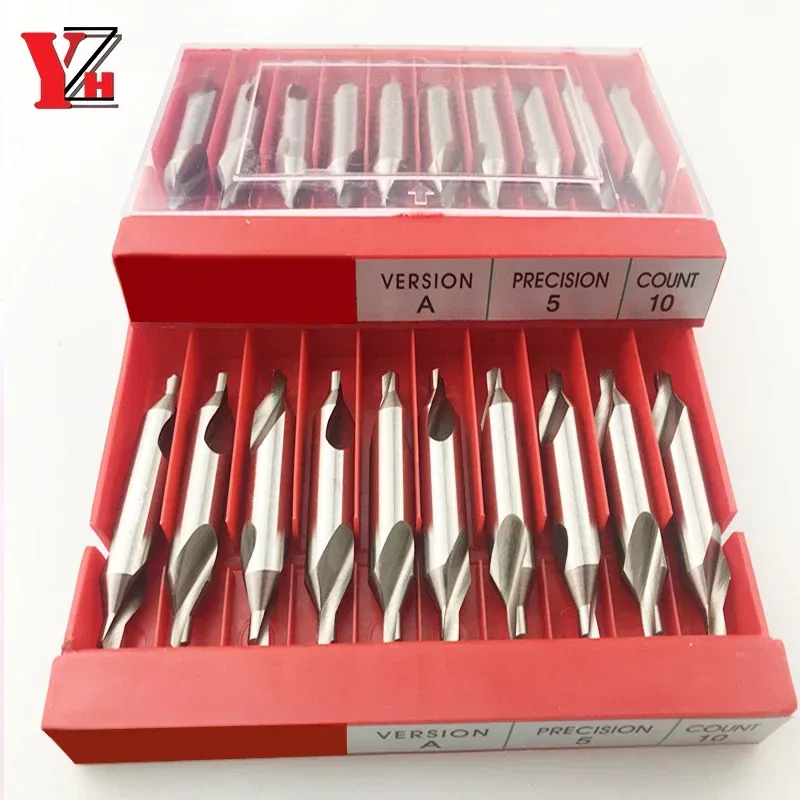 10Pcs HSS Zentrum Bohrer A/B Typ 6542 Loch 0,4 ~ 12mm Zentrierung Bohrer Cutter Bohrer 60 grad Set Senker Drehmaschine Für Met