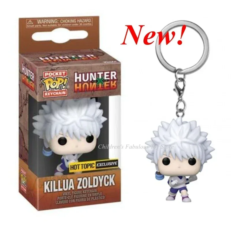 Neue FUNKO POP Tasche Schlüsselbund Hunter Killua Zoldyck PVC Action Figure Sammlung Modell Tasche Anhänger Spielzeug für Geschenke