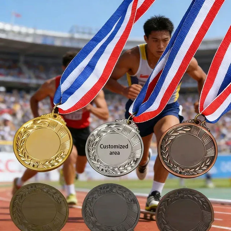 Personalisierter Anhänger aus Aluminiumblech, Goldmedaille, Marathon-Metallmedaille, lackiert, Wettbewerbsmedaille, Geschenk für Sportveranstaltungen