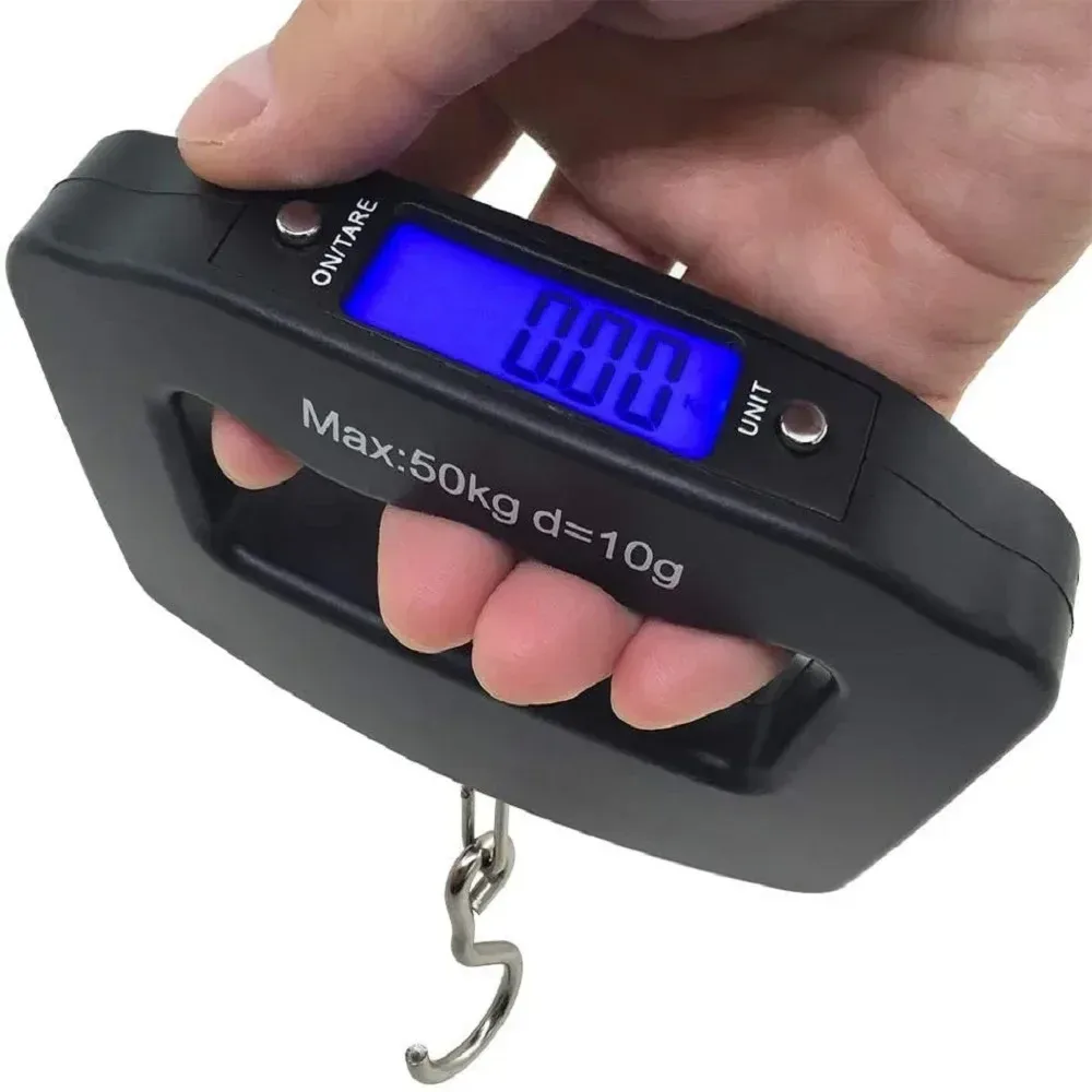 50kg/10g Digitale Gepäckwaage Elektronische Tragbare Kofferwaage mit Hintergrundbeleuchtung Elektronische Reise-Hängewaage