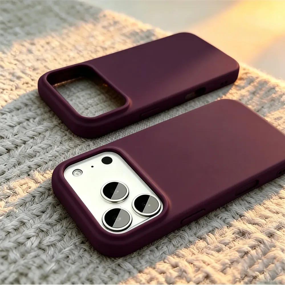 Offizielle Original-Flüssigsilikon-Handyhülle für iPhone 18 Pro Max 17 16 15 11 12 14 13 18 Pro Max Stoßfeste Flanell-Vollabdeckung