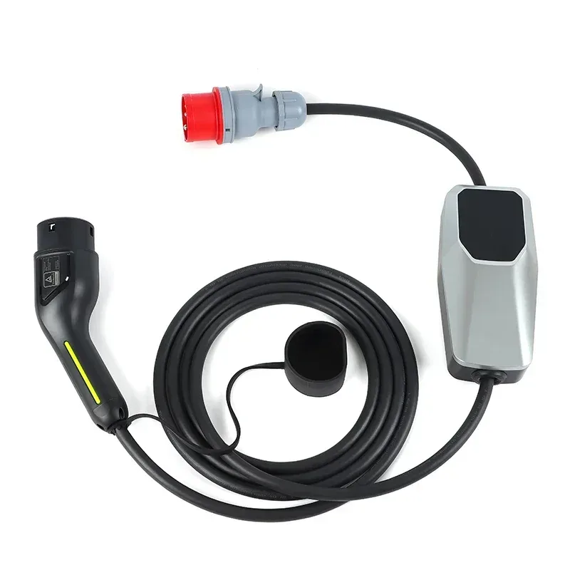EV-Ladegerät 11 kW 22 kW DC-Schutz 16 A/32 A 3-phasig für Elektroauto 6 A-16-32 A 4/10/15 Meter tragbares Heimladegerät