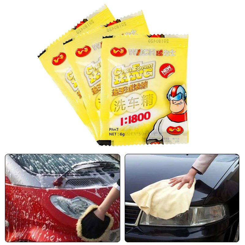 Car Soap Powder Car Windshield Auto Foam Cleaner All-Purpose Cleaner Car Shampoo Powder Car Cleaning Wash Cleaner Tools TSLM1