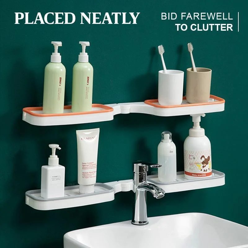 Bathroom Corner Punch-Free Rack Shampoo Storage Rack Holder With Suction Cup Bathroom Shelves Bathroom Accessories Dropship