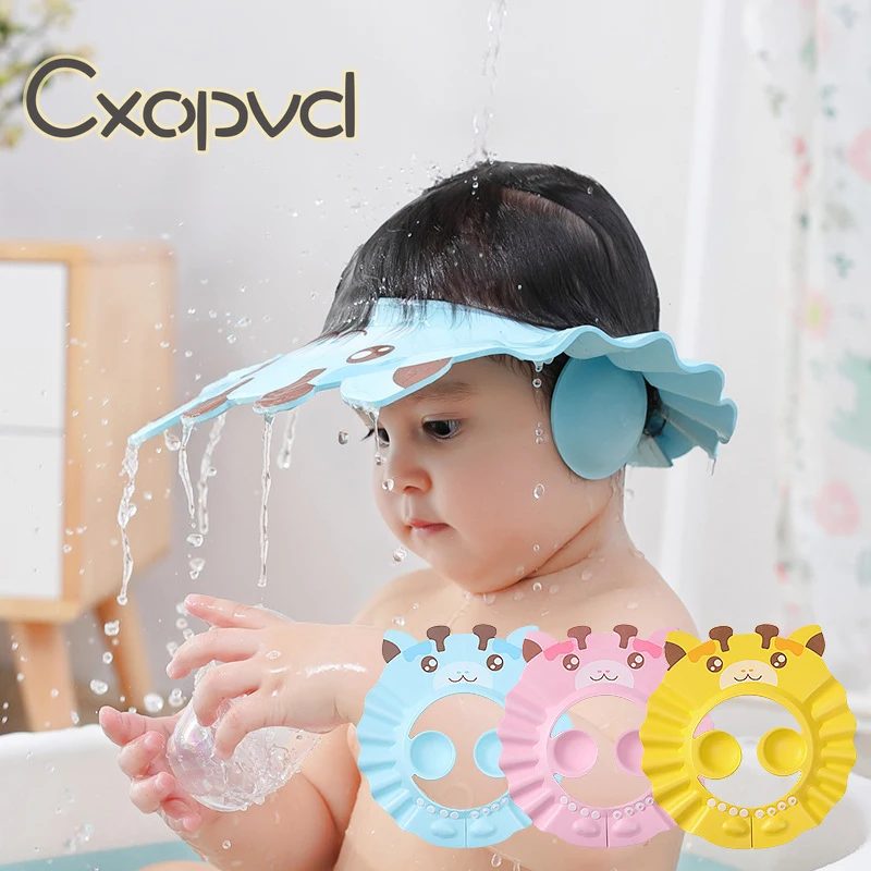 Baby Shower Cap Bathing Cap,Soft Adjustable Visor Hat Safe Shampoo Shower Bathing Protection Bath Cap for Toddler, Baby, Kids