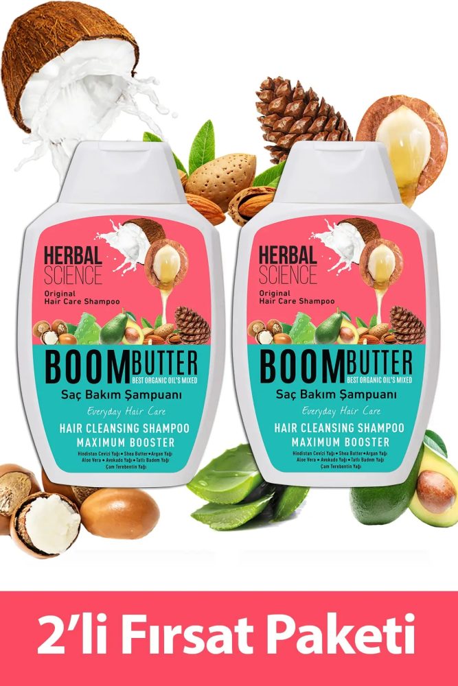 Boom Butter Hair Care Shampoo 2'li Package