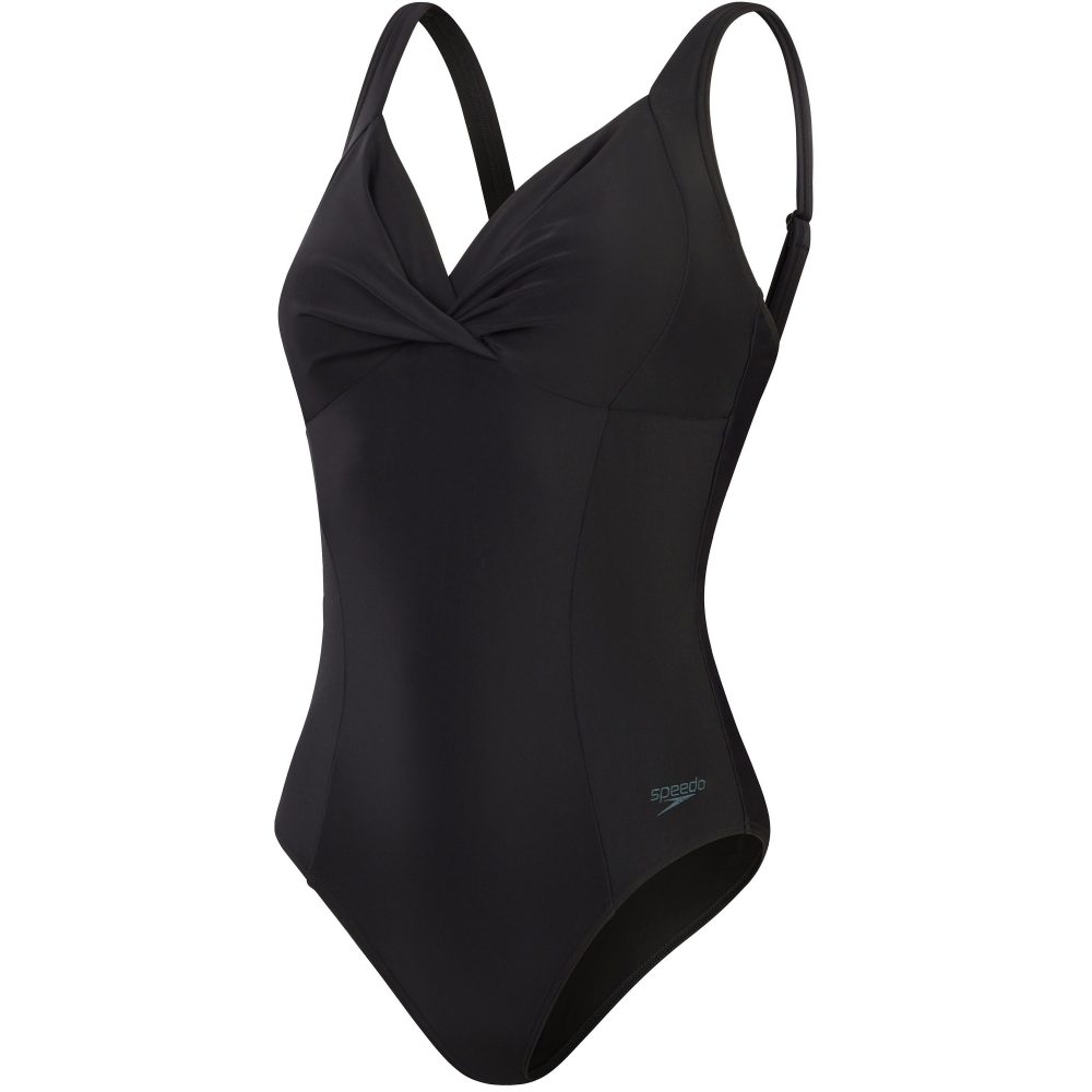 speedo Shaping Cross Knot Damen Badeanzug Schwarz, Damen, Größe: 40