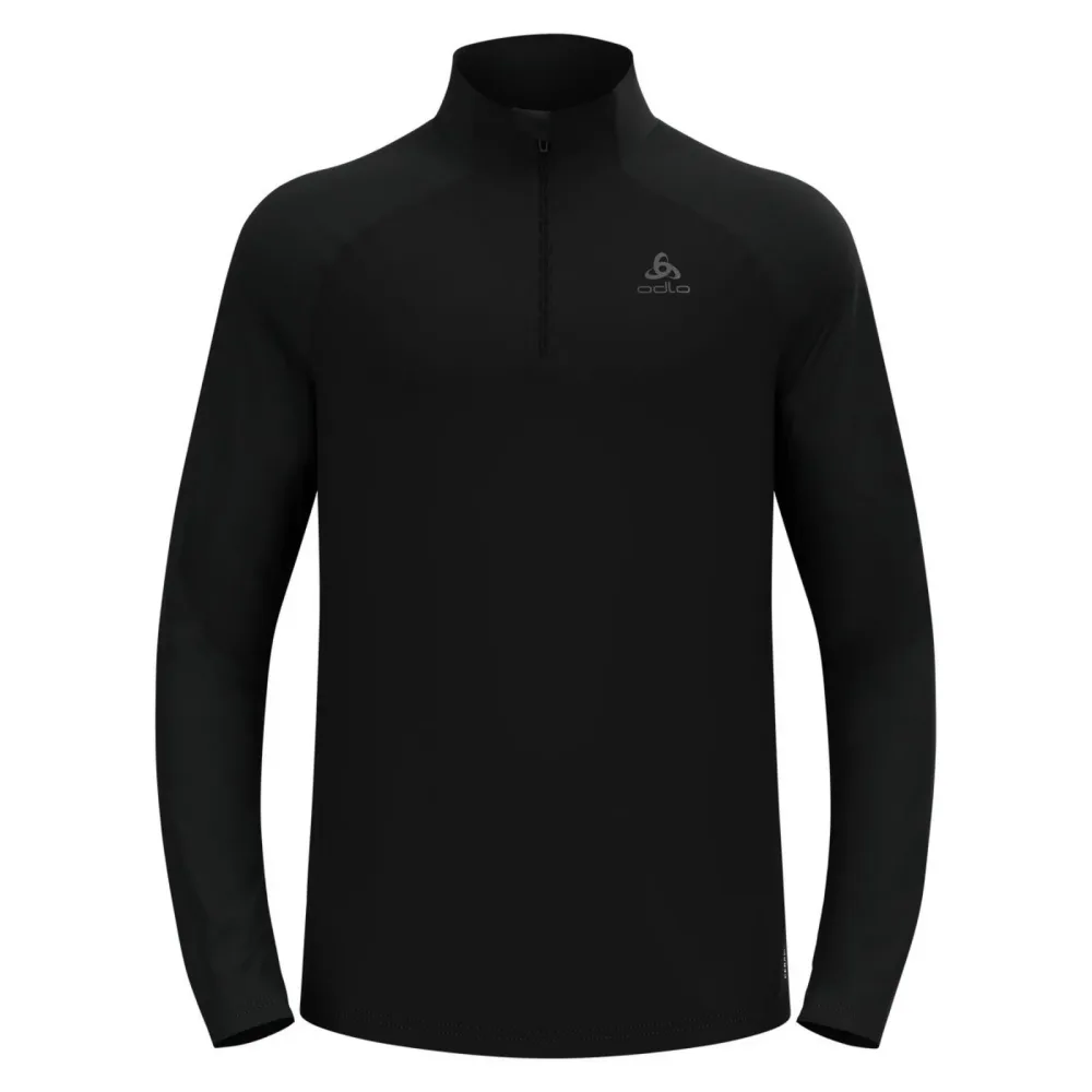 Odlo Essential Ceramiwarm Lauf-Mid Layer Half-Zip für Herren - Running - schwarz, M