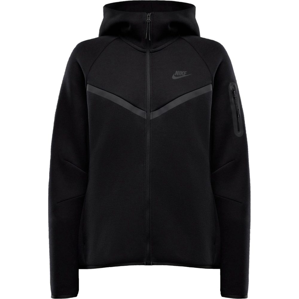 Nike - Hoodie, W Nsw Tch Flc Wr Fz Hdy 2, M, Black