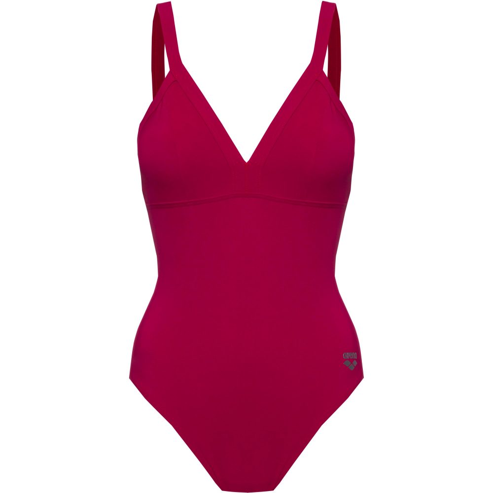 Arena W Arena Swimsuit Lara Soft Curve Back C Cup Figurformender Badeanzug Damen, rot, Grösse: D 36