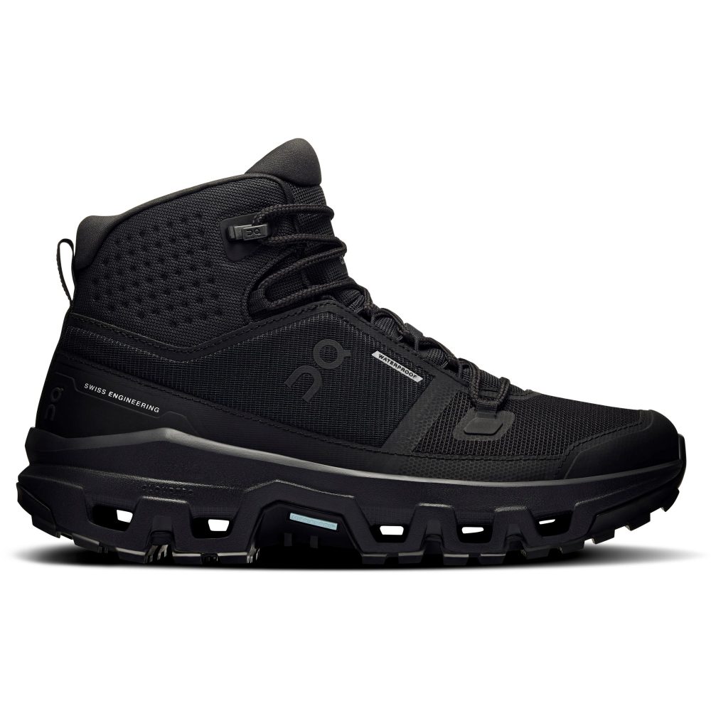 ON Cloudrock Mid Waterproof Damen Wanderschuh Schwarz, Damen, Größe: 5