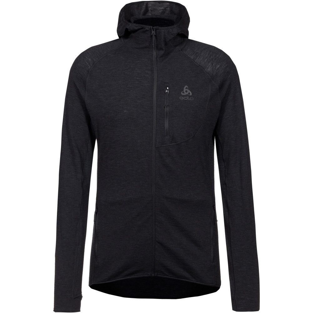 Odlo Ascent Micro 125 Hoodie Full-Zip - Wandern - schwarz, XXL