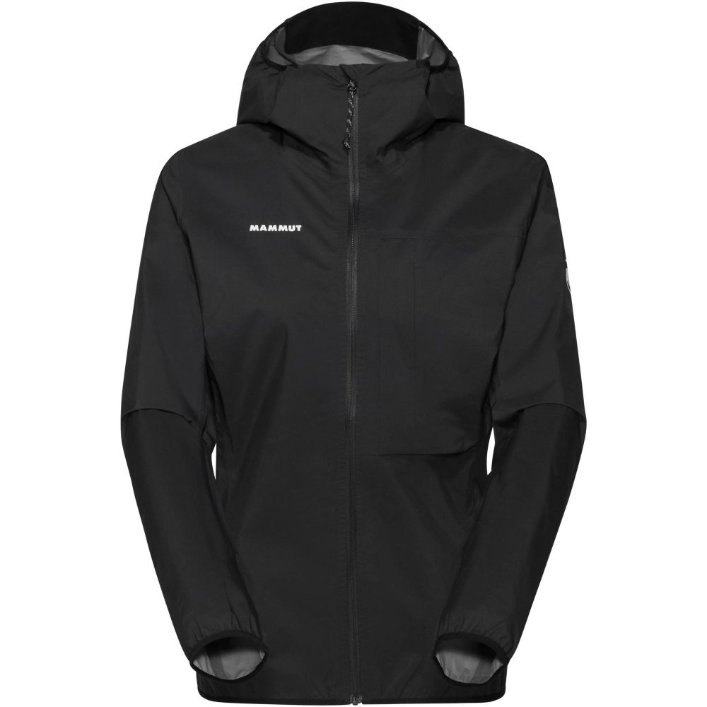 Mammut Kompakte minimalistische Hardshell-Wanderjacke Ducan Light HS Hooded Jacket Women Schwarz M