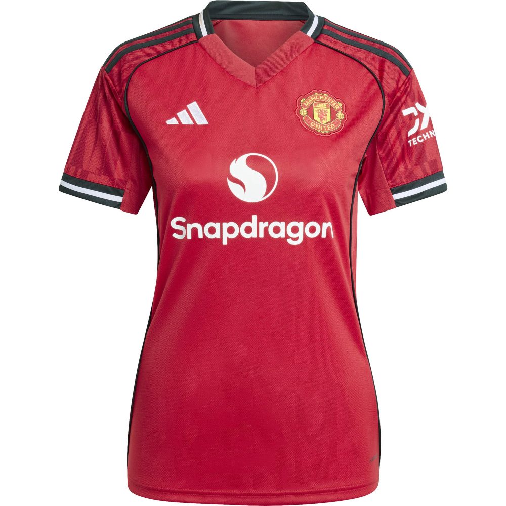 adidas Manchester United Home Replica Damen Fussballtrikot 25/26 Rot, Damen, Größe: XS