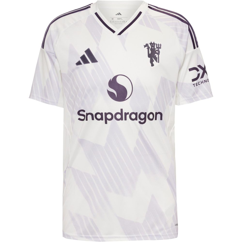adidas Manchester United Away Replica Herren Fussballtrikot 25/26 Weiss, Herren, Größe: L