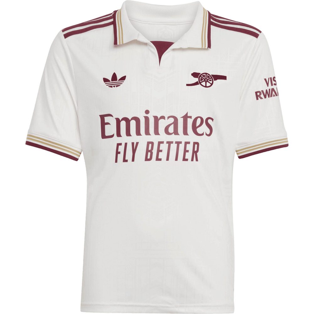 adidas FC Arsenal 3rd Replica Kinder Fussballtrikot 25/26 Weiss, , Größe: 140