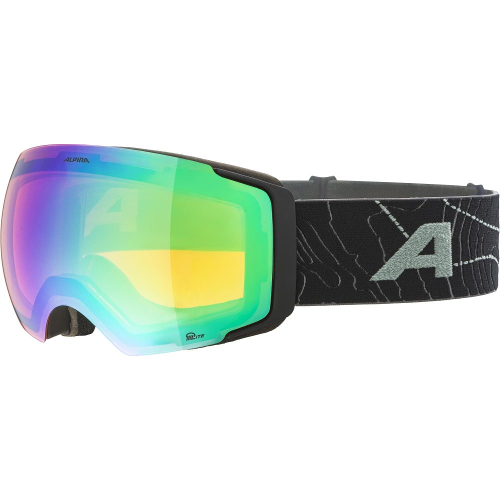 Alpina Falera Mag Matt Q-Lite Skibrille - black-green, silver s2