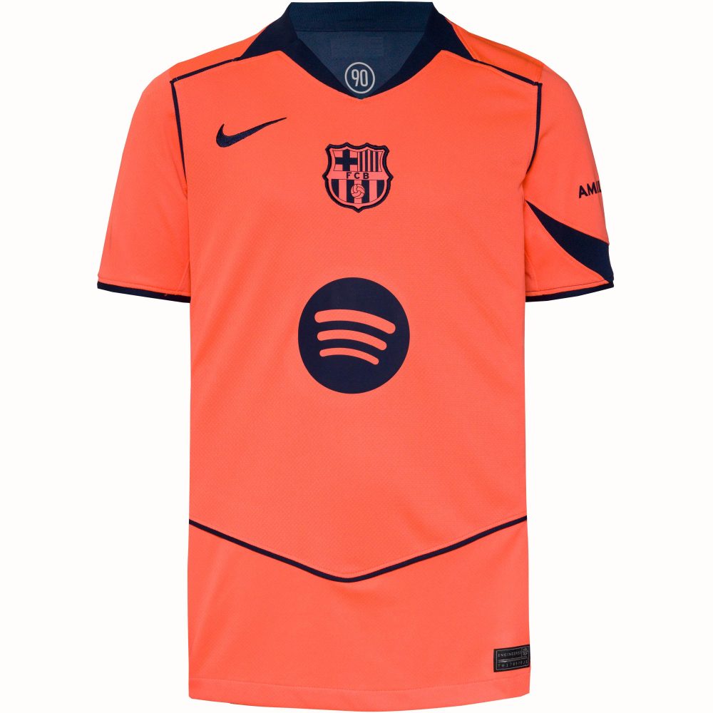Nike FC Barcelona 3rd Replica Kinder Fussballtrikot 25/26 Orange, , Größe: 128