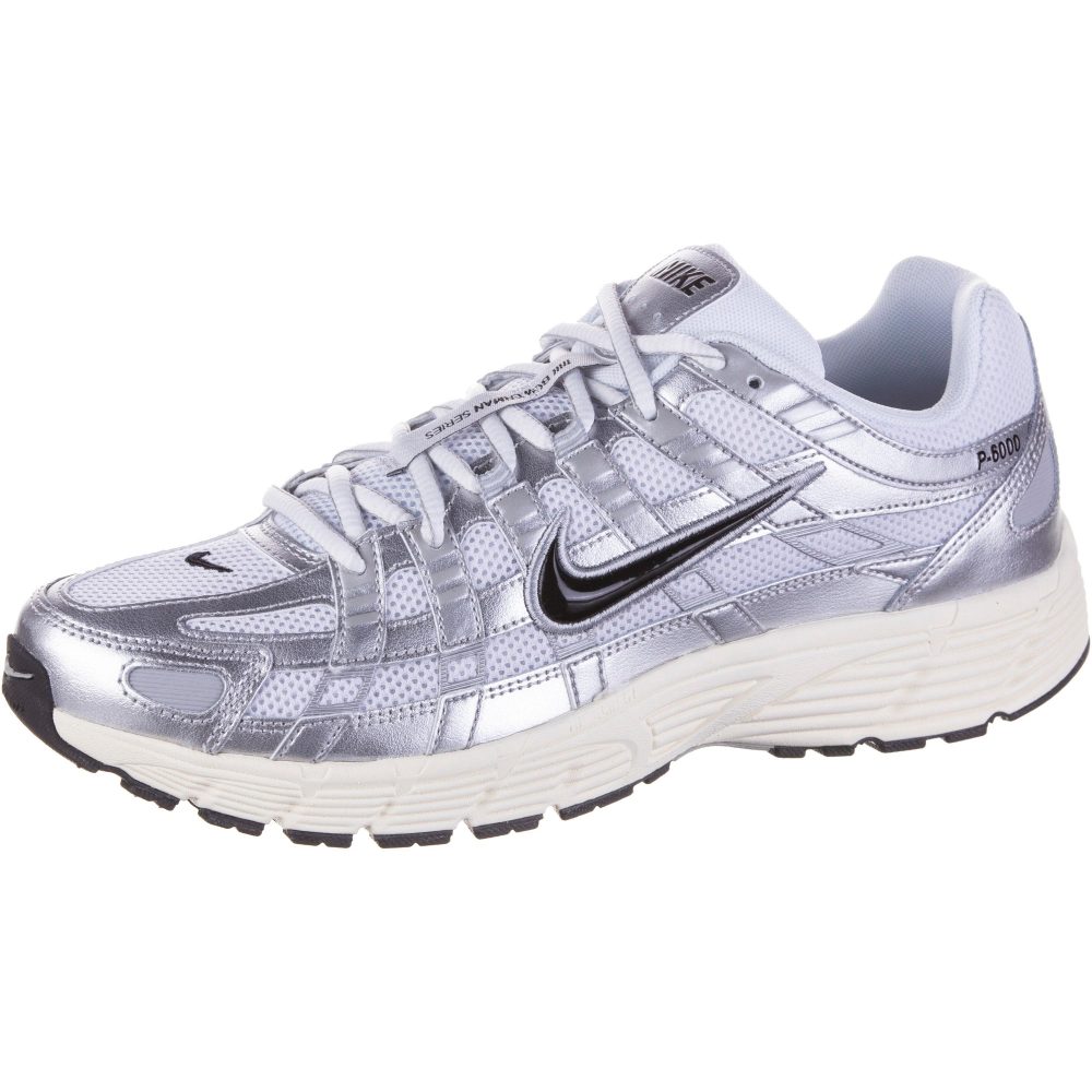 Nike P-6000 Sneaker - Metallic Silver + White + Black EU44 Herren