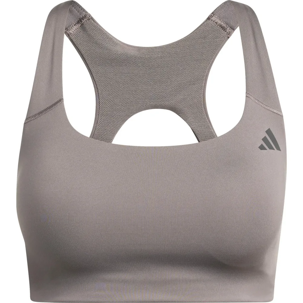 adidas Optime Workout Medium Damen Sport-BH Braun, Damen, Größe: M