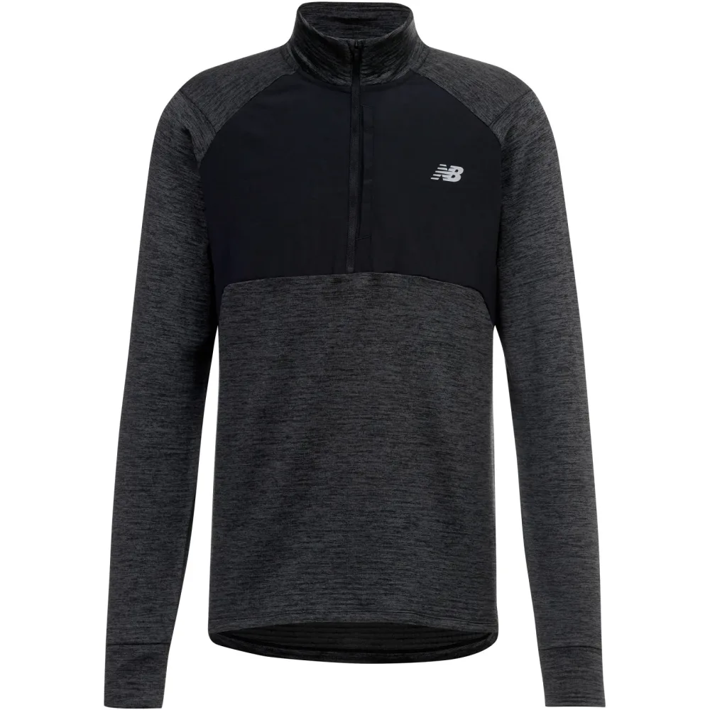 New Balance New Balance Athletics Heat Grid 1/2 Zip Herren, schwarz, Grösse: S Regular Fit Herren, schwarz, Grösse: S