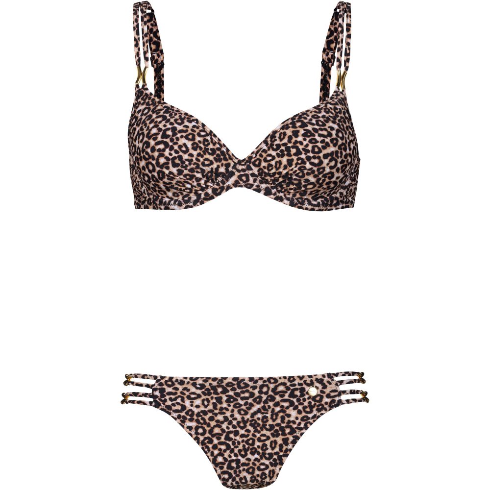 LASCANA Bügel-Bikini mit wattierten Cups und goldfarbigen Details