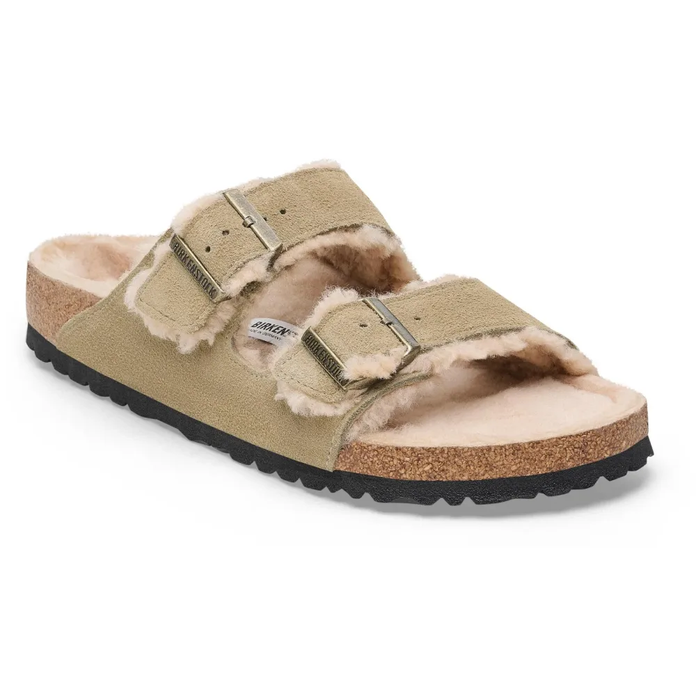 Birkenstock Damen Arizona Shearling Suede Sandale