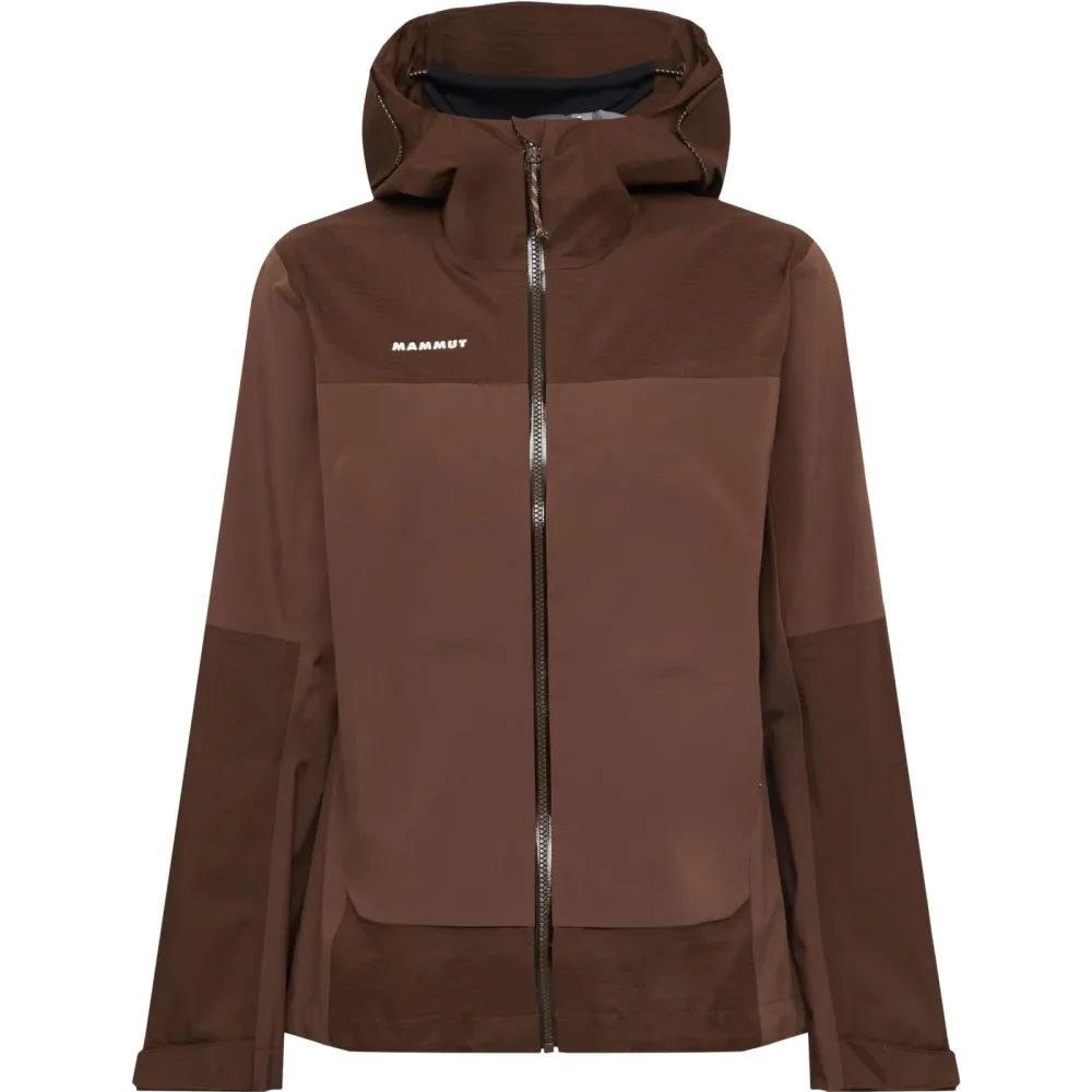 Mammut Strapazierfähige Allwetter-Hardshell-Wanderjacke Ducan Guide HS Hooded Jacket Women Brown L