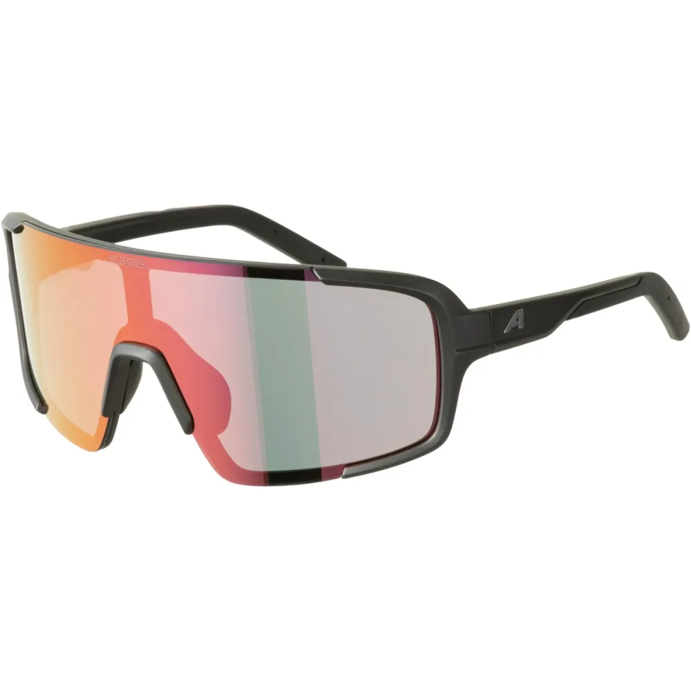Alpina Lumin Sportbrille - black matt, red mirror cat. 3